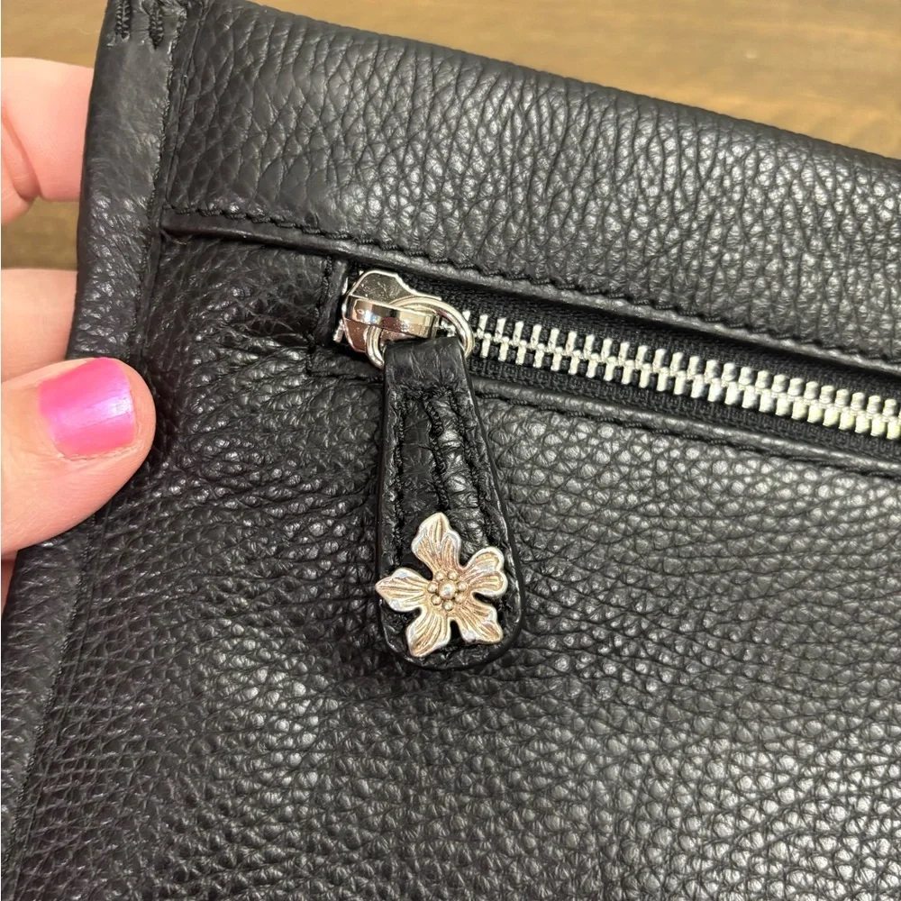 Brighton Elaine Floral Handbag Clutch with Braided Shoulder Strap